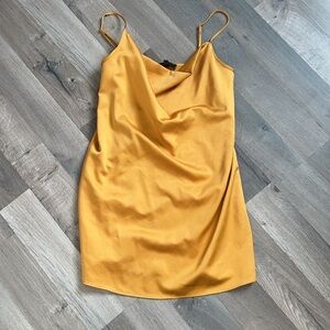 Missguided Mustard Mini Dress